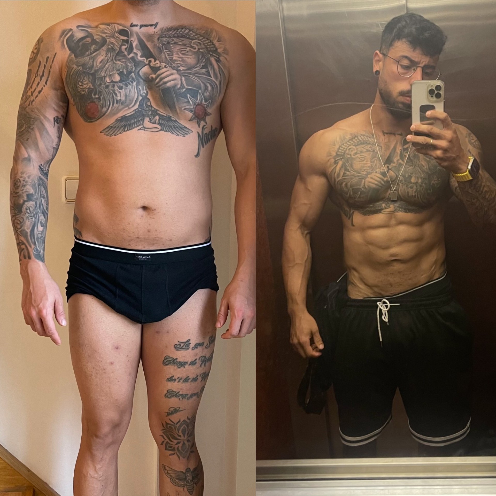 Transformación de Gonzalo — antes y después