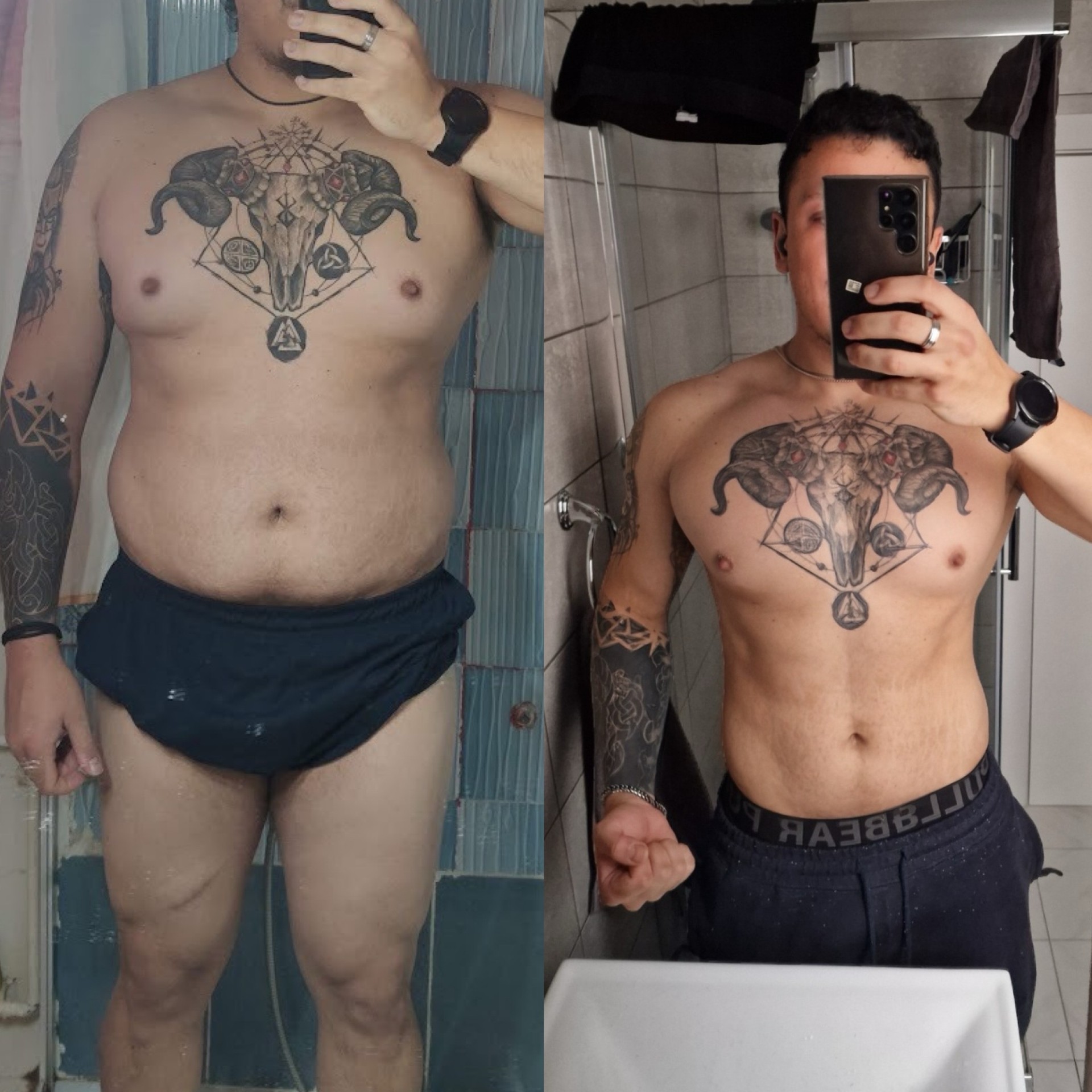 Transformación de Santi — antes y después